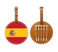 Spanish Flag Brown Golf tee Storage Bag - Easy to Carry Around and More efficient in Playing Golf