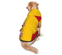 Spanish Flag Dog Hoodie – Soft & Breathable Polyester Pet Clothes for Medium, and Large Dogs