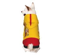 Spanish Flag Dog Hoodie – Soft & Breathable Polyester Pet Clothes for Small, Medium, and Large Dogs