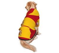 Spanish Flag Dog Hoodie - Dog Hoodie for Medium & Large Dogs - Stylish Pet Sweatshirt with Pocket & Leash Hole