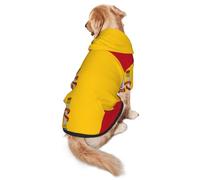 Spanish Flag Dog Hoodie for Medium and Large Dogs â€“ Soft Polyester Pet Clothes, Suitable for All Seasons