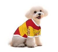 Spanish Flag Dog T-Shirt Clothes Apparel Puppy Vest Pet and Elastic Tank Top Clothing, Dogs Cats Pullovers Cute Breathable Soft Small