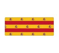 Spanish Flag Gaming Desk Mat, Wide Surface Desk Pad for Keyboard, Mouse and Improved Gaming Stability