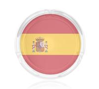 Spanish Flag Glass Cigar Ashtrays For Cigarettes,Decorative Glass Ashtrays, Round Ash Trays For Home,Office