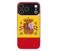 Spanish Flag Glass Phone Case Shockproof Phone Cover | Case Compatible for iPhone 18/Pro/Max