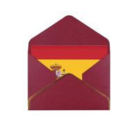 Spanish Flag Greetings Romantic Card With Envelopes, Send To A Close Friend,Phnom Penh Pearl Paper Greeting Card