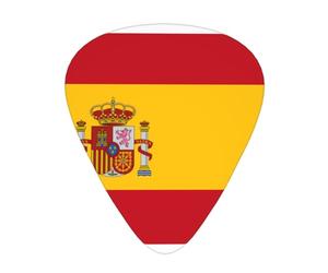 Spanish flag Guitar Picks 12 Pack Assorted Thickness-0.46mm 0.71mm 0.96mm Thin Medium Heavy Picks for Acoustic Electric Guitar Ukulele