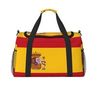Spanish flag Hand Travel Bag for Women - Large Shopping Tote for Camping, Sports, Business Trip, and Outdoor Activities, Black, One Size