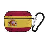 Spanish Flag Headphone & Earphone Cases Compatible with Airpod Pro Scratch-Resistant PC Protective Cover with Keychain Black-style-41