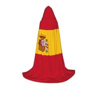 Spanish flag Hooded cloak, fit for elf/wizard role-playing, costume parties, and cold weather gatherings