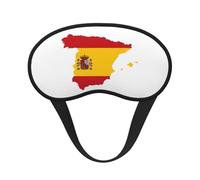 Spanish Flag Map Print Adjustable Eye Cover for Sleeping, Comfortable, Pressure-Free and Breathable Sleeping Masks