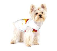 Spanish Flag Map Print Dog Shirt,Dog Shirt Vest for Small Breeds Like Chihuahuas,Yorkies, and Puppies