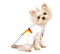 Spanish Flag Map Print Dog Shirt Summer Lightweight Pet T Shirts Soft Breathable Stretchy Cats Dogs Tee Shirt