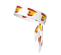 Spanish Flag Map Sports Head Tie Beach Summer Tropical Tie Sweatband Headband Men Women Elastic Moisture for Running