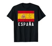 Spanish Flag of Espana Distressed Spain Pride Men Women Kids Value Graphic T-Shirt