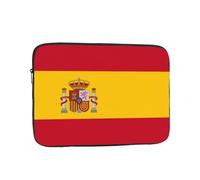 Spanish Flag Patterned Laptop Sleeve 10 Inch Shockproof for Slim Protective Notebook Computer Bag Briefcase