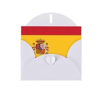 Spanish Flag Pearl Paper Holiday Greeting Card With Envelopes Weddings Party Birthday Invitations Wishes