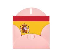Spanish Flag Pearl Paper Holiday Greeting Card With Envelopes Weddings Party Birthday Invitations Wishes