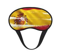 Spanish Flag Print Adults Soft Washable Eye Mask for Light Blocking Nap Face Sleeping Travel Cover