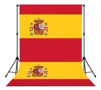 Spanish Flag Print Backdrop For Photoshoot, Photo Backdrop Background Curtain For Photography Portraits(No Stand)