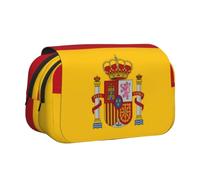 Spanish flag Print Cute Pencil Case, Large Capacity Pen Storage Bag | Spacious Zipper Pencil Case, Multi-functional Pen Storage Pouch, Portable Organizer For Desk, Travel And Cosmetic Storage