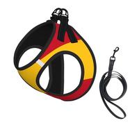 Spanish flag print Dog Harness and Leash Set, Reflective Adjustable Puppy Vest for Small Medium Large Dogs, Cats