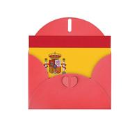 Spanish flag print Double sided pearl thank-you card, party invitation card, fit for all occasions