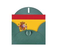 Spanish flag print Double sided pearl thank-you card, party invitation card, fit for all occasions