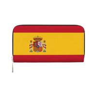 Spanish Flag Print Hand Wallet for Women, Wallet with Zipper Pocket, Fashion Clutch Purse As Present