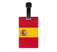 Spanish Flag Print Luggage Tags for Suitcases Waterproof Backpack Labels Family Travel Essentials