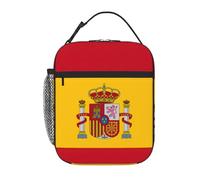 Spanish Flag Print Lunch Bag for Office Work Picnic Insulated Lunch Box Reusable Lunchbox Bag for Adults