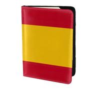 Spanish Flag Print Passport Cover,Slim Lightweight Travel Wallet, Universal Fashion Accessory for Adults