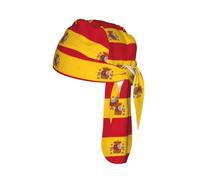 Spanish flag Print Skull Headwrap Under Helmet Cycling Cap Lightweight Quick Dry Adult Gift One Size