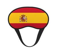 Spanish Flag Print Sleep Mask for Side Sleepers Cup-Shaped Blackout Eye Mask Shades Cover for Men and Women