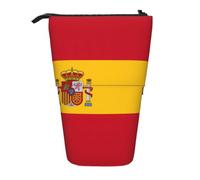 Spanish Flag Print Telescopic Pencil Case Portable Bag Makeup Pouch Stationery Organizer Office Travel