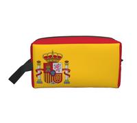 Spanish Flag Print Toiletry Bag for Men Travel Toiletry Bag, Spacious Capacity Cosmetic Bag for Women