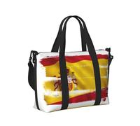 Spanish Flag Print Travel Hand Bag Women Lightweight Tote Foldable Daily Weekend Trips Gym Vacation