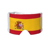 Spanish Flag Printed Sleeping Blindfold, Padded Ear Warmer Mask, Adjustable Head Wrap, for Deep Relaxation