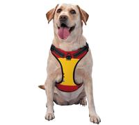 Spanish flag reflective Oxford unobstructed pet vest, easy to control handle, suitable for small, medium and large dogs