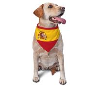 Spanish Flag Soft Breathable Pet Triangle Bib Dog Bandanas for Dogs Cats Fashion Feeding Dribble Bib Home Outdoors Pet Bandana Dog