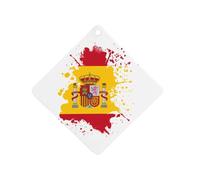 Spanish Flag Spain Splash Car Air Freshener Aromatherapy Tablet Hanging Decor for Rearview Mirror Dorm