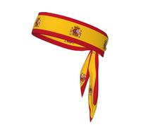 Spanish Flag Sports Head Tie Beach Summer Tropical Tie Sweatband Headband Men Women Elastic Moisture for Running
