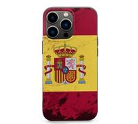 Spanish Flag TPU Mobile Phone Basic Cases Compatible with iPhone 13 Mini/13/13 Pro/13 Pro Max Anti-Scratch Covers