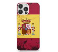 Spanish Flag TPU Mobile Phone Basic Cases Compatible with iPhone 13 Mini/13/13 Pro/13 Pro Max Anti-Scratch Covers