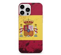 Spanish Flag TPU Mobile Phone Basic Cases Compatible with iPhone 13 Mini/13/13 Pro/13 Pro Max Anti-Scratch Covers