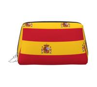 Spanish Flag Travel-Ready Makeup Organizer, Portable Toiletry Bag for Women