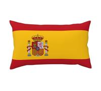 Spanish flag Velvet Pillow Cover 20x36-Ultra Soft Plush Cushion Case with Hidden Zip, Decorative Throw Pillow Cover