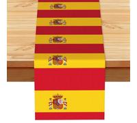 Spanish flag Vintage Style Table Runner 13x72in, Soft Printed Centerpieces for Tables, Kitchen, Countertops & Dining Area Home Decor