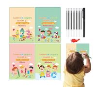Spanish Groove Exercise Workbook for Writing, Spanish Handwriting Books for Kids,Reusable Handwriting Notebook for Boys - Spanish Writing Exercises for Boys, Girls, Kids and k
