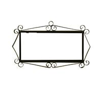 Spanish Hand-painted Atalaya Black Ceramic 11 x 5.5 cm or 2.165 x 4.331 inch House Number Tiles (Wire 4 tile frame)